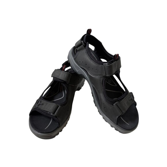 Ecco Other - ECCO Offroad Black Nubuck Leather Sport Sandals Size 45 / Men's 11-11.5